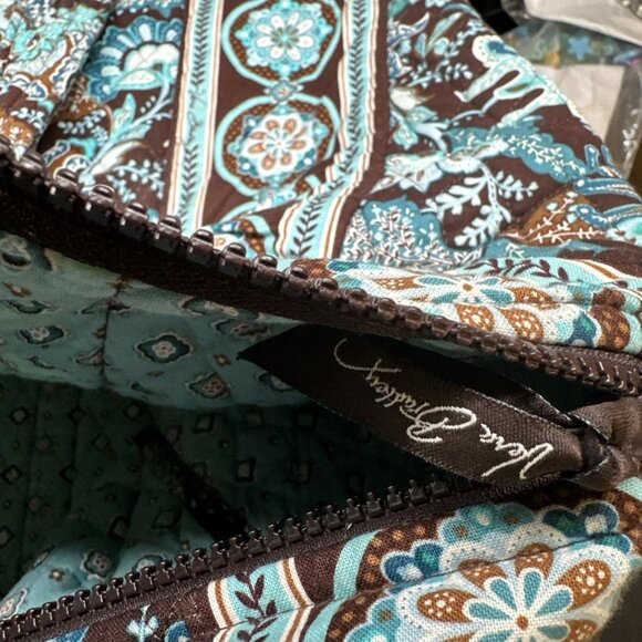 Vera Bradley Duffle  Carry On Tote Gym Bag Java Blue Dbl Handle RETIRED - Picture 8 of 10